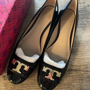 Tory Burch Black Patent Leather Shoes